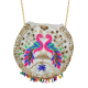 Handcrafted Cotton & Beads Handbag with Colorful Embroidery for Women